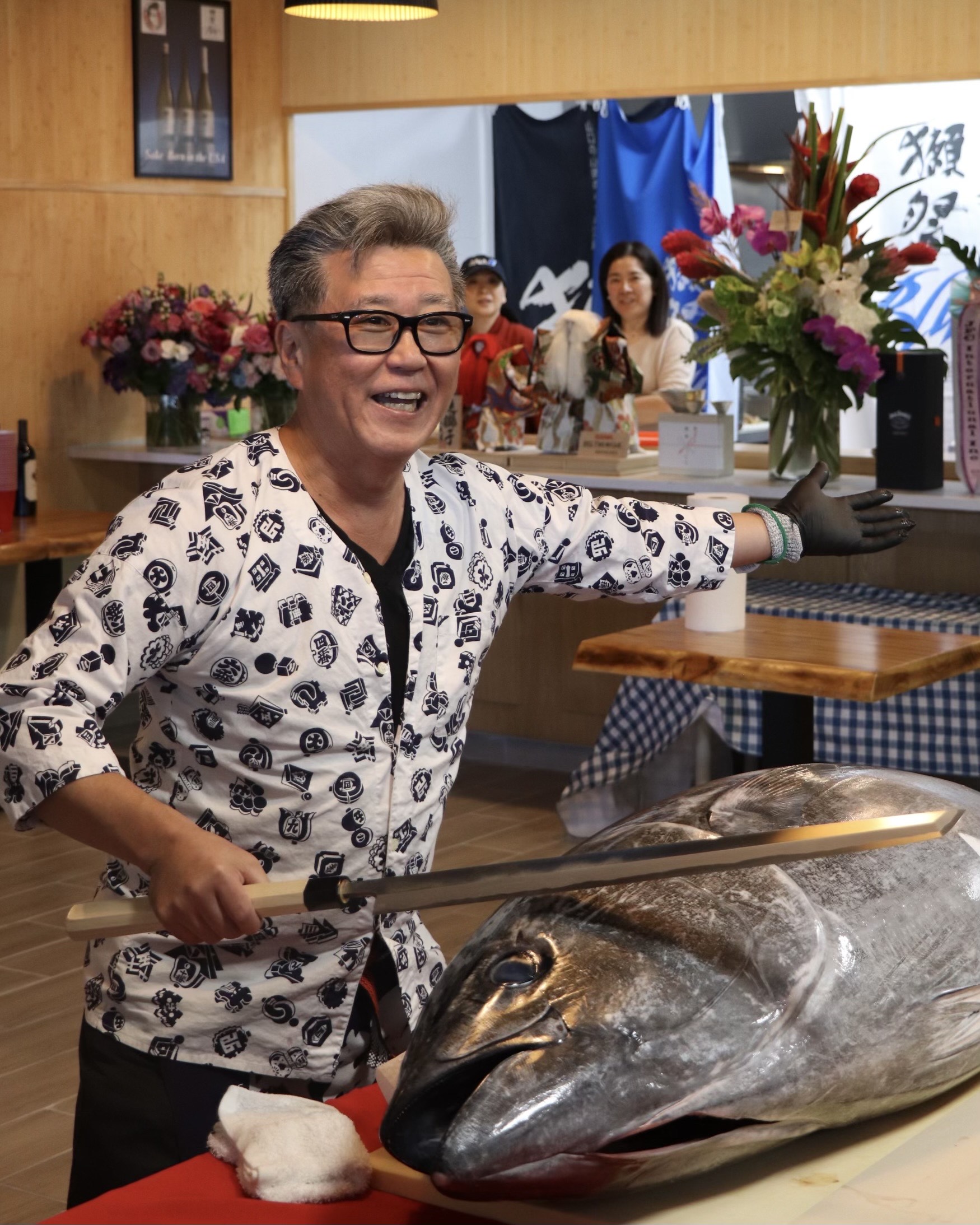 Chef Tomo with Tuna